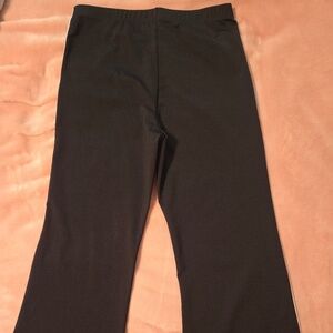 Black Athletic Capris with White Stripe - Size M